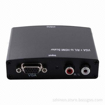 VGA+R/L to HDMI Scaler Converter